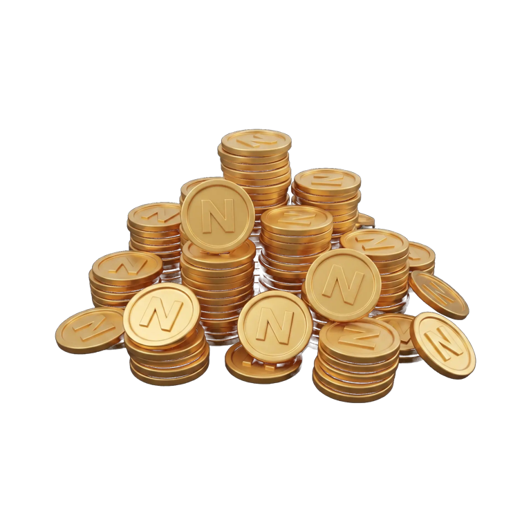 Pile of reward coins